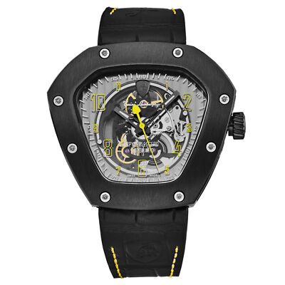 Pre-owned Tonino Lamborghini Men's 'spyderleggero' Skeleton Dial Automatic Watch Tlf-t06-3