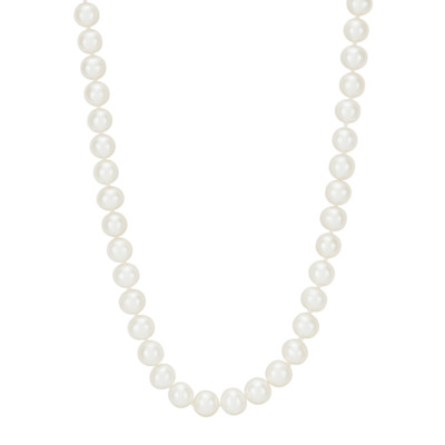 Finecraft Single Strand Freshwater Pearl Necklace in 14K Yellow Gold