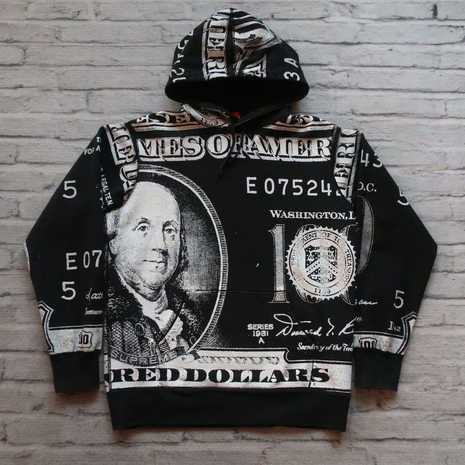 Supreme Money Franklin All Over Print Hoodie Sweatshirt Size Supreme Money Franklin All Over Print Hoodie Sweatshirt Size