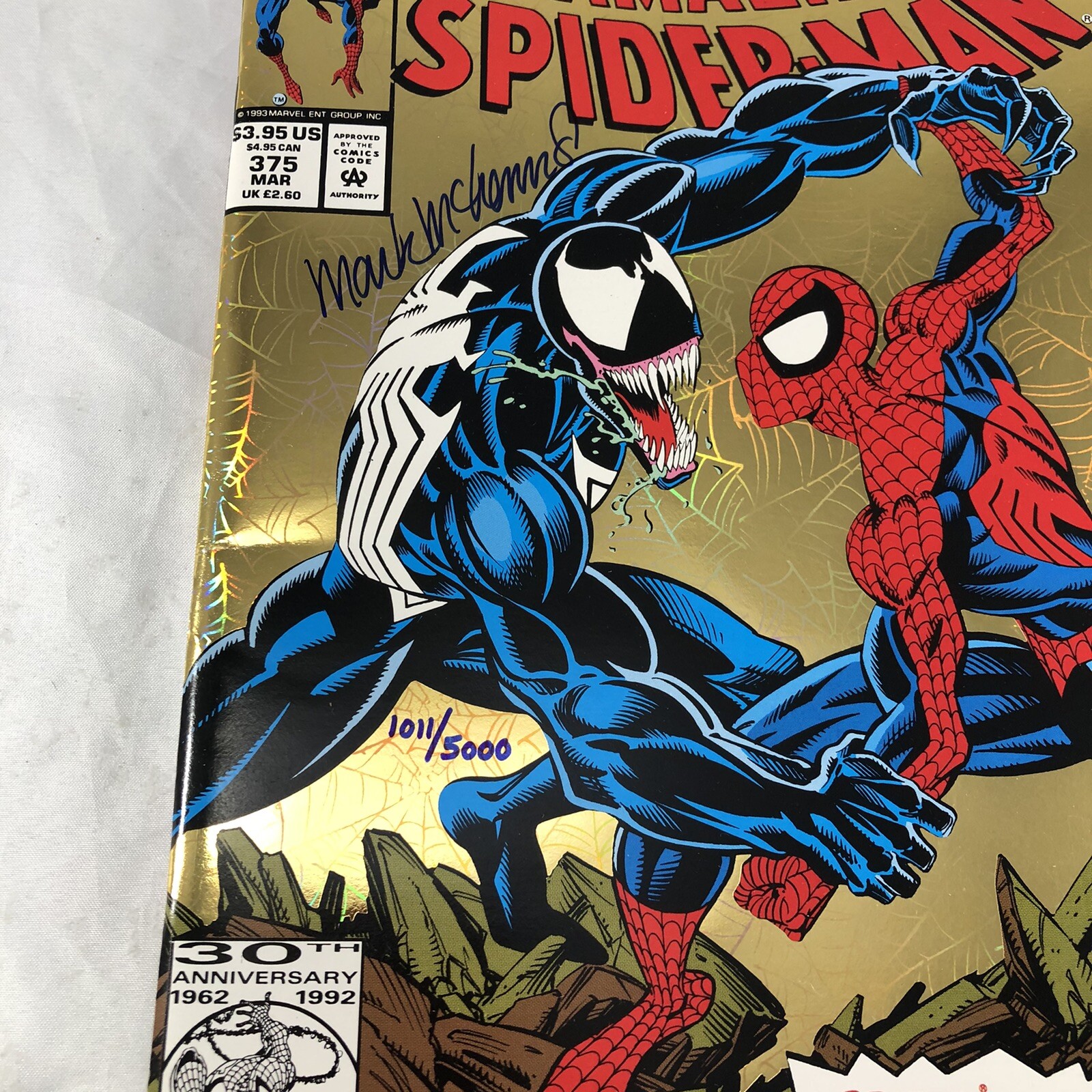 Amazing SpiderMan 375 signed by McKenna limited edition