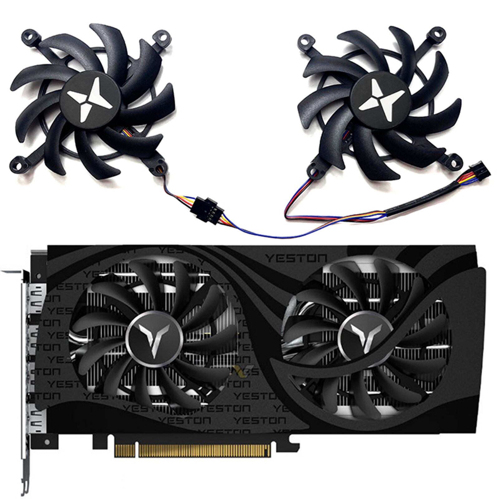 Graphics Card Cooling Fan for YESTON RX6600XT RX6600 6500 8GB GAEA ...
