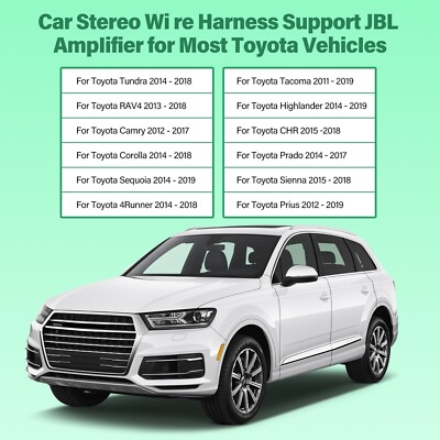 NHOPEEW New Radio Wiring Harness Connector Select for Toyota 4Runner Camry Co...