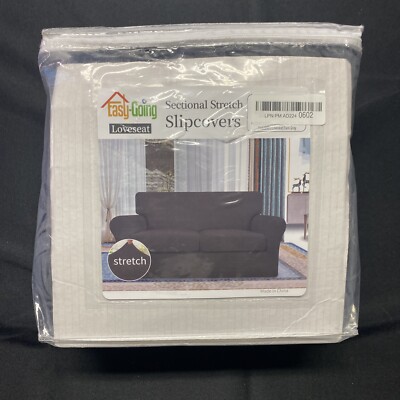 Easy Going Sofa Cushion Slipcovers  Loveseat Cushion Dark Grey