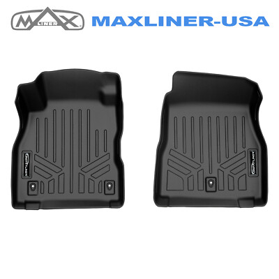 SMARTLINER Custom Floor Mats 1st Row Liners Black for 2018-2024 Nissan Kicks