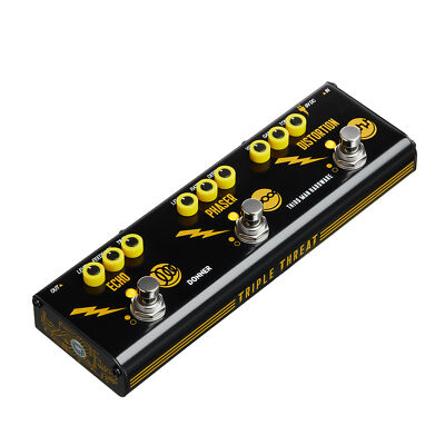DONNER x THIRD MAN HARDWARE Effects Pedal Echo Phaser Distortion | Triple Threat