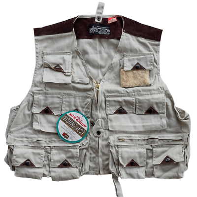 Vintage Kmart NWT Fly fishing Vest Dad Gift Christmas Water Resistant