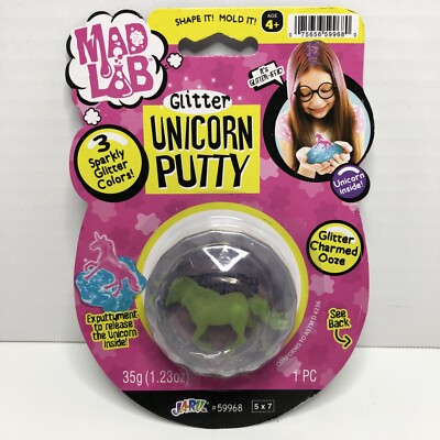 Glitter Unicorn Putty with 3 Sparkly Colors