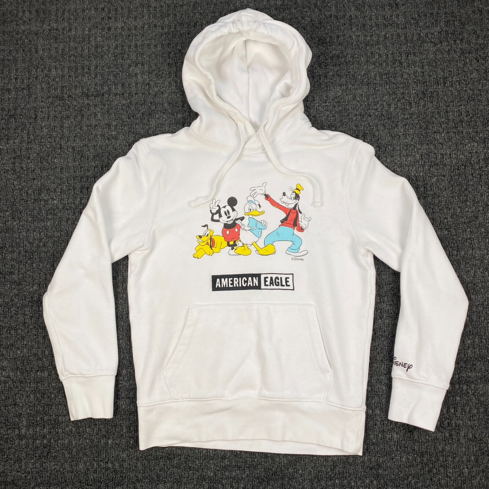 Disney X AE American Eagle Hoodie Sweater XS White Mickey