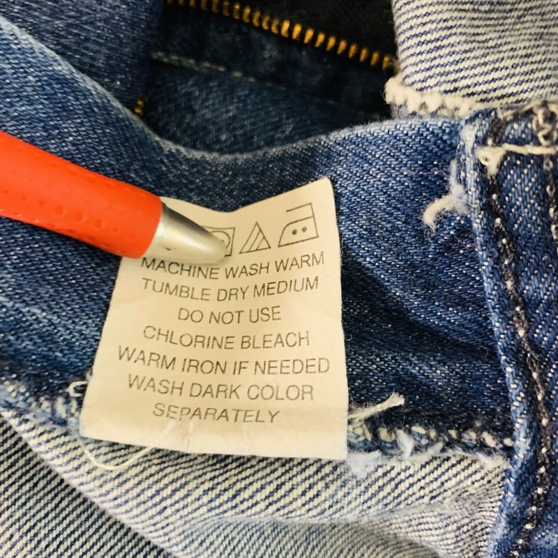 Mens Key Carpenter Denim Dark Wash 7 Pocket Blue Jeans Size W 40 L 32 Cotton