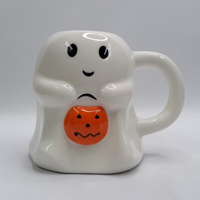 Lets Party Pumpkin Coffee Mug Ghost Boy 16oz