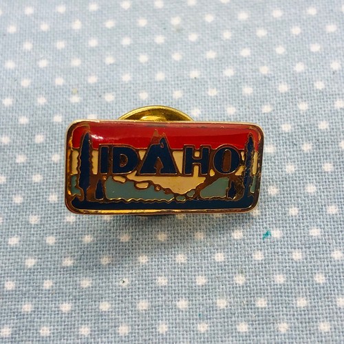 Vtg Idaho Souvenir State Epoxy Enamel Lapel Pin