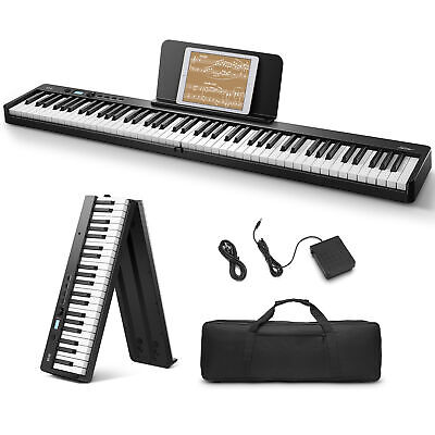 Eastar EP-10 Folding Digital Piano Keyboard Bluetooth 88 Velocity-Sensitive Key