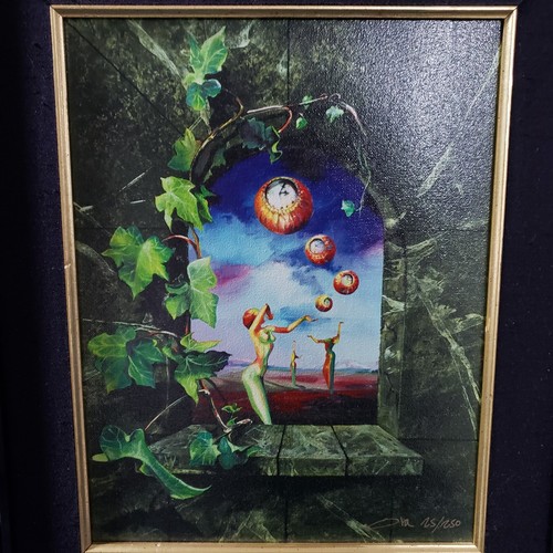 1998 Ora Tamir  "TIME OUT" Giclee Print 16"x19" Frame Signed Numbered 25/250