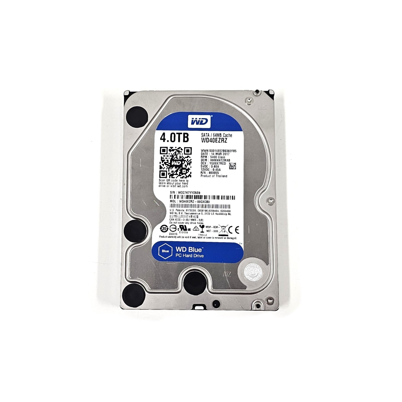 4TB SATA Western Digital WD40EZRZ-00GXCB0 5400rpm 64MB HDD 4TB SATA Western Digital WD40EZRZ-00GXCB0 5400rpm 64MB HDD