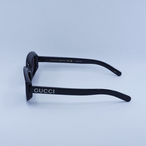 Pre-owned Gucci Gg1719s 001 Black/grey 51-23-145 Sunglasses Authentic In Gray