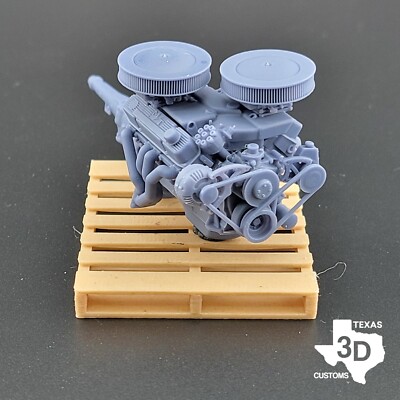 Max Wedge 440 RB model engine resin 3D printed 1:24-1:8 scale