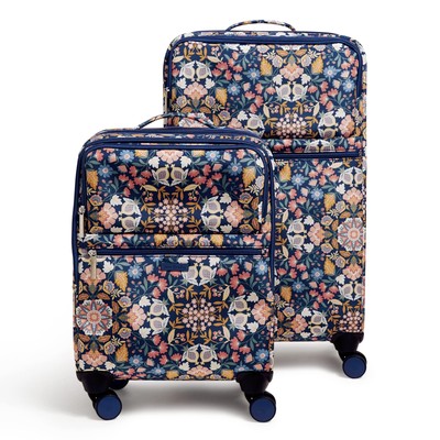 Vera Bradley Women's Softside Rolling Suitcase Luggage Enchanted Mandala Blue...