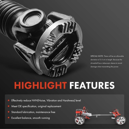 Front Driveshaft Prop Shaft Assembly for Dodge Ram 2500 3500 03-09 Manual Trans.