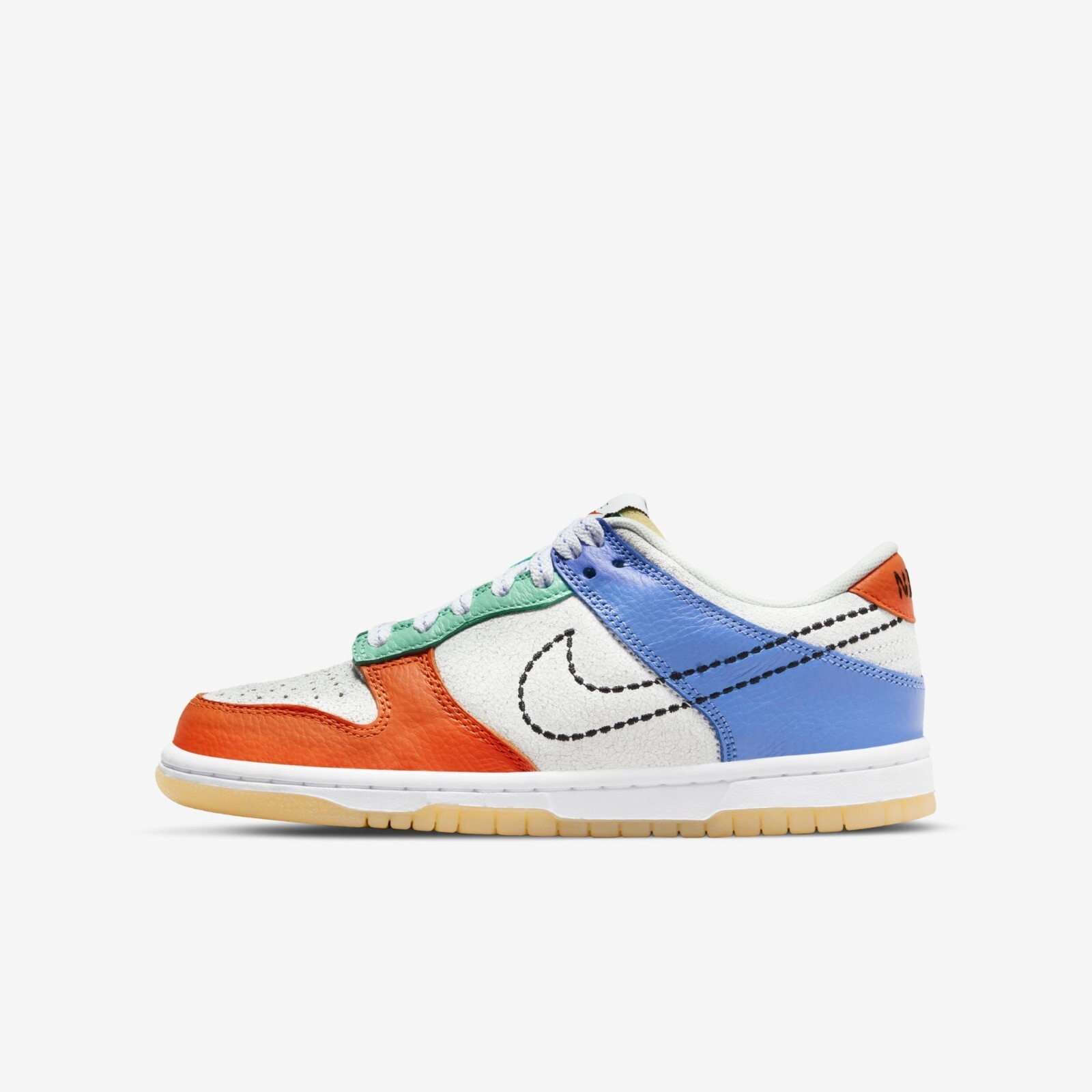 Nike Dunk Low GS Shoes White / Safety Orange (DX3363-100) Expeditedship