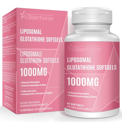 Starehonorr Liposomal Glutathione Softgels 1500MG Reduced Glutathione Supplem...