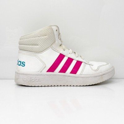 

Adidas Girls Hoops Mid 2.0 FW8235 Белые баскетбольные кроссовки Кроссовки Размер 4.5, Белый, Hoops Mid 2.0