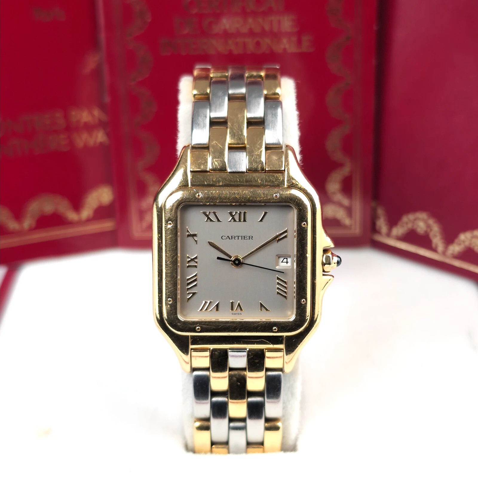 Cartier スクエアプレート パンサー 箱付 Cartier (カルティエ) スクエアプレート パンテール パンサー