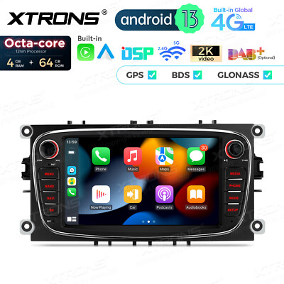 For Ford Focus Mondeo S-Max Galaxy Android 13 8-Core 64G Car Radio GPS Stereo 7''