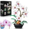 itshWOee Orchid Flowers Bouquet Building Set, Botanical Collection Artificial Plant for Home Décor, Ideal Gifts for Christmas, Mother's Day, Anniversary, Birthday