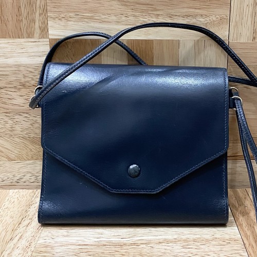 もな　Ameri VINTAGE MEDI LEATHER BAG ブルー Vintage 80s HERMES Paris Blue Leather Travel Writing Case