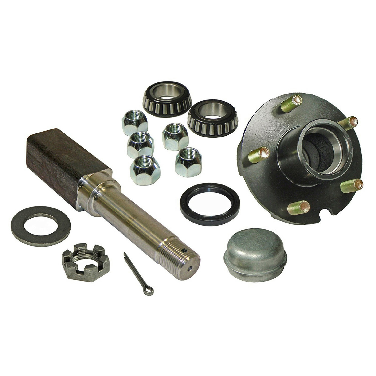 _wmtgam  Boat or Utility Trailer Galvanized Hub Kit 5 Bolt Lug 1 1/16