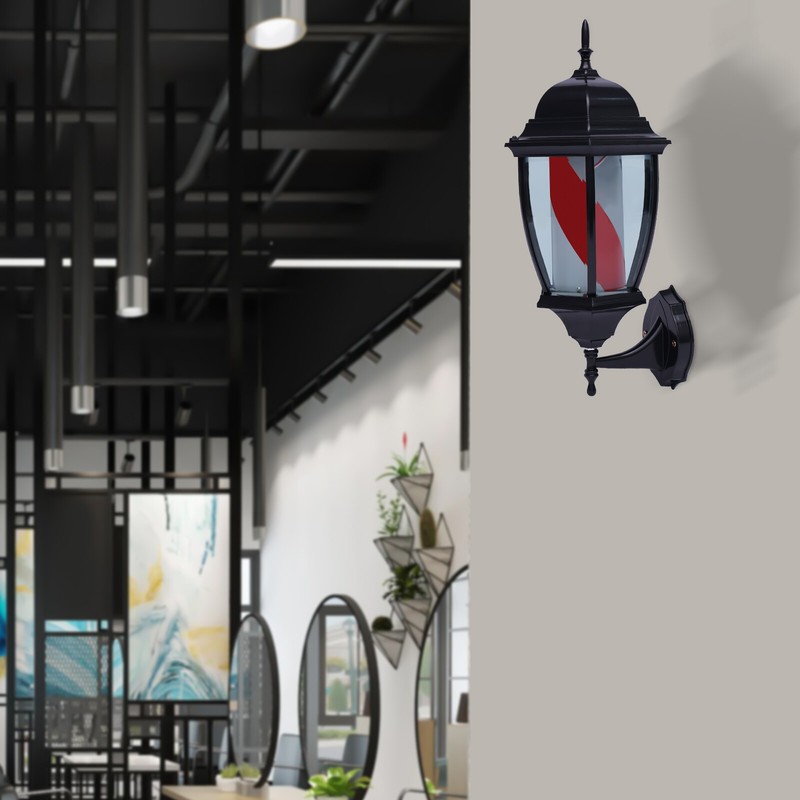 Barber Shop Pole Light Rotating LED Stripes Hair Salon Open