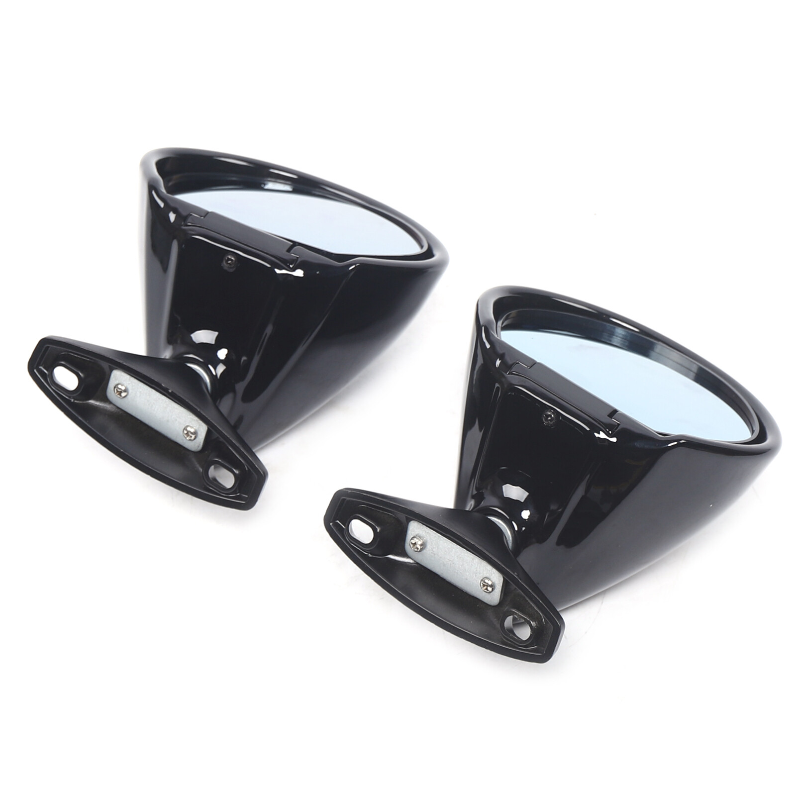 Vintage Oldtimer Classic Car Door Side Mirror Blue Glass Antiglare