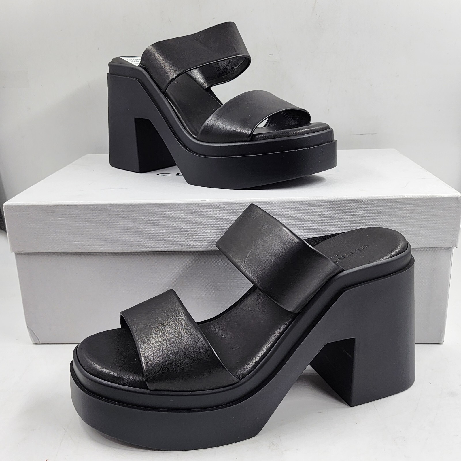 サンダル・ミュール CLERGERIE Women Sandals FINLEY330403 011 BLACK Clergerie Next 110MM Leather Sandals Women's 38.5/8.5 US