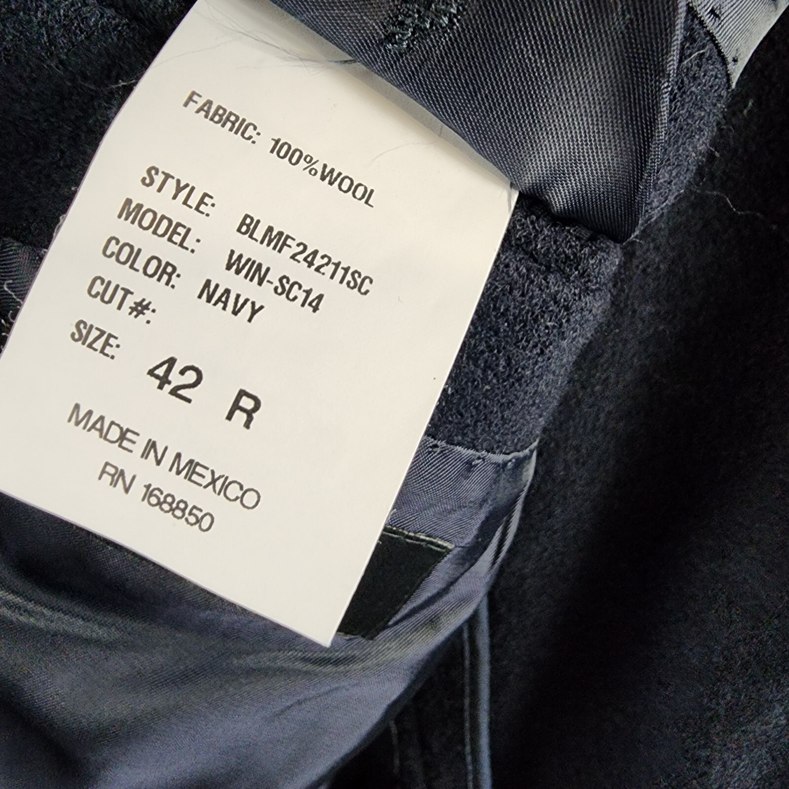The Men's Store at Bloomingdale's Micro Bouclé Regular Fit Coat Men's 42R Navy - Picture 16 of 18