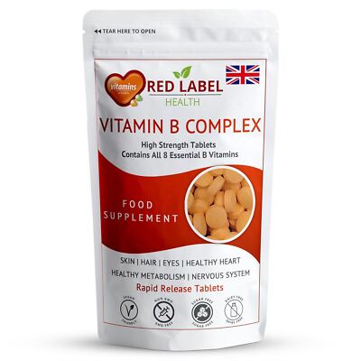 Vitamin B Complex 360 Tablets High Strength B1 B2 B3 B5 B6 B7 B9 B12 - UK