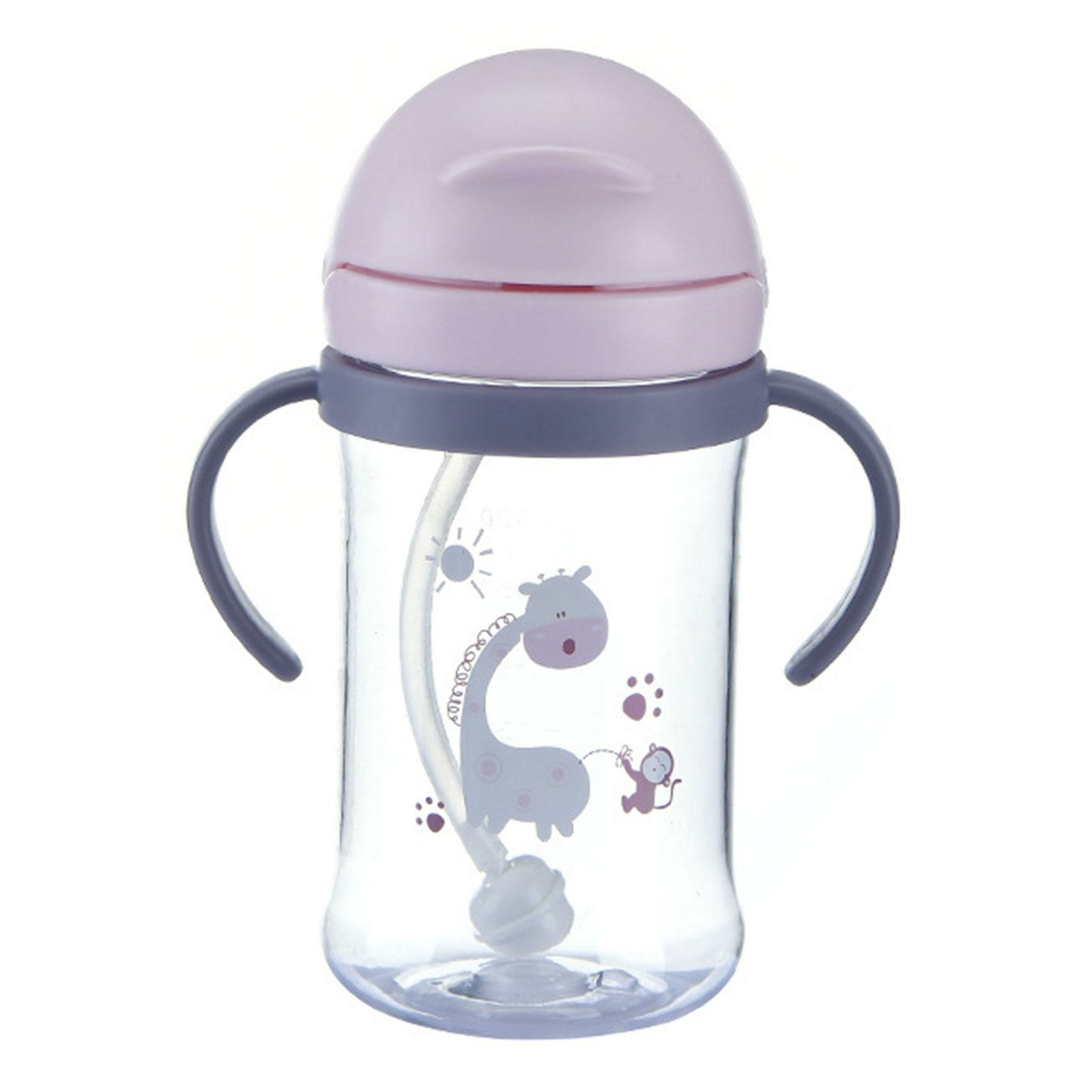 Weighted Straw Sippy Cup 400ml Toddler Drink Bottle Leak-Proof Baby Water Cup Wi