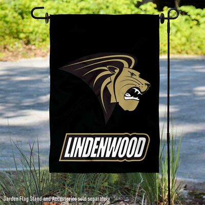 Lindenwood Lions Wordmark Garden Flag and Yard Banner