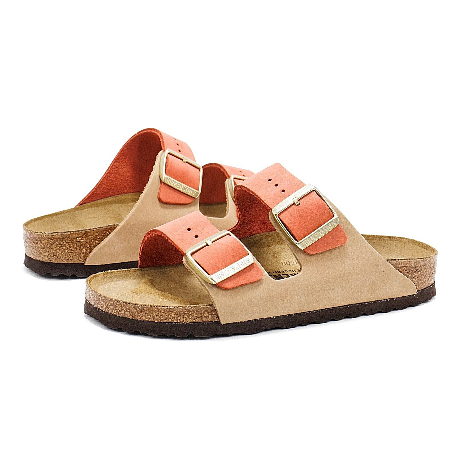 

Женские регулируемые шлепанцы Birkenstock Arizona Split Sandcastle из нубука, НОВИНКА, Sandacastle / mars, Open Toe