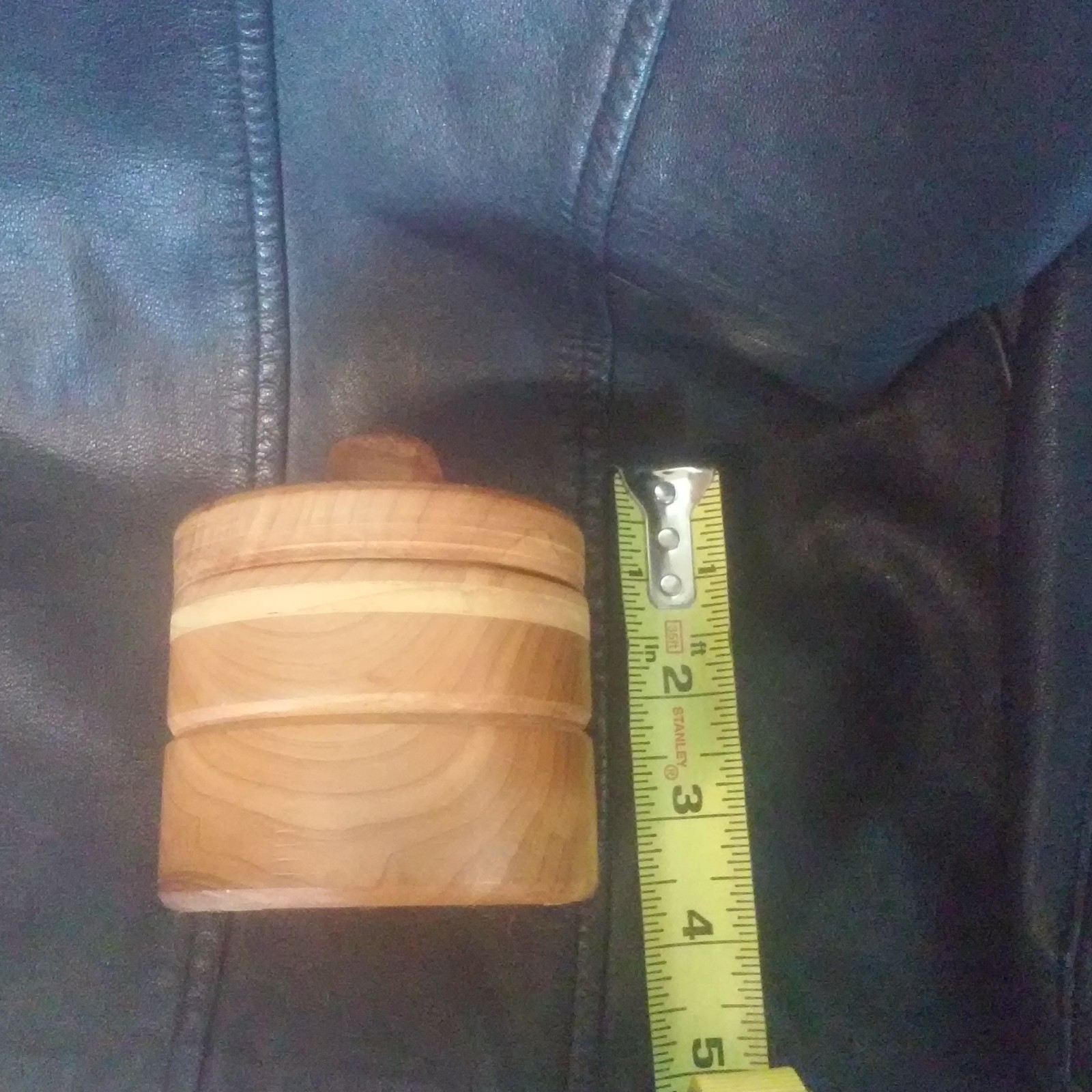 HANDTURNED OLD Wooden TOBACCO  Jar or Tea Jar