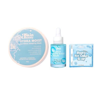 J Skin Beauty Hydra Moist Sleeping Mask & Hy-Drop Glow Boost Serum + Free Soap