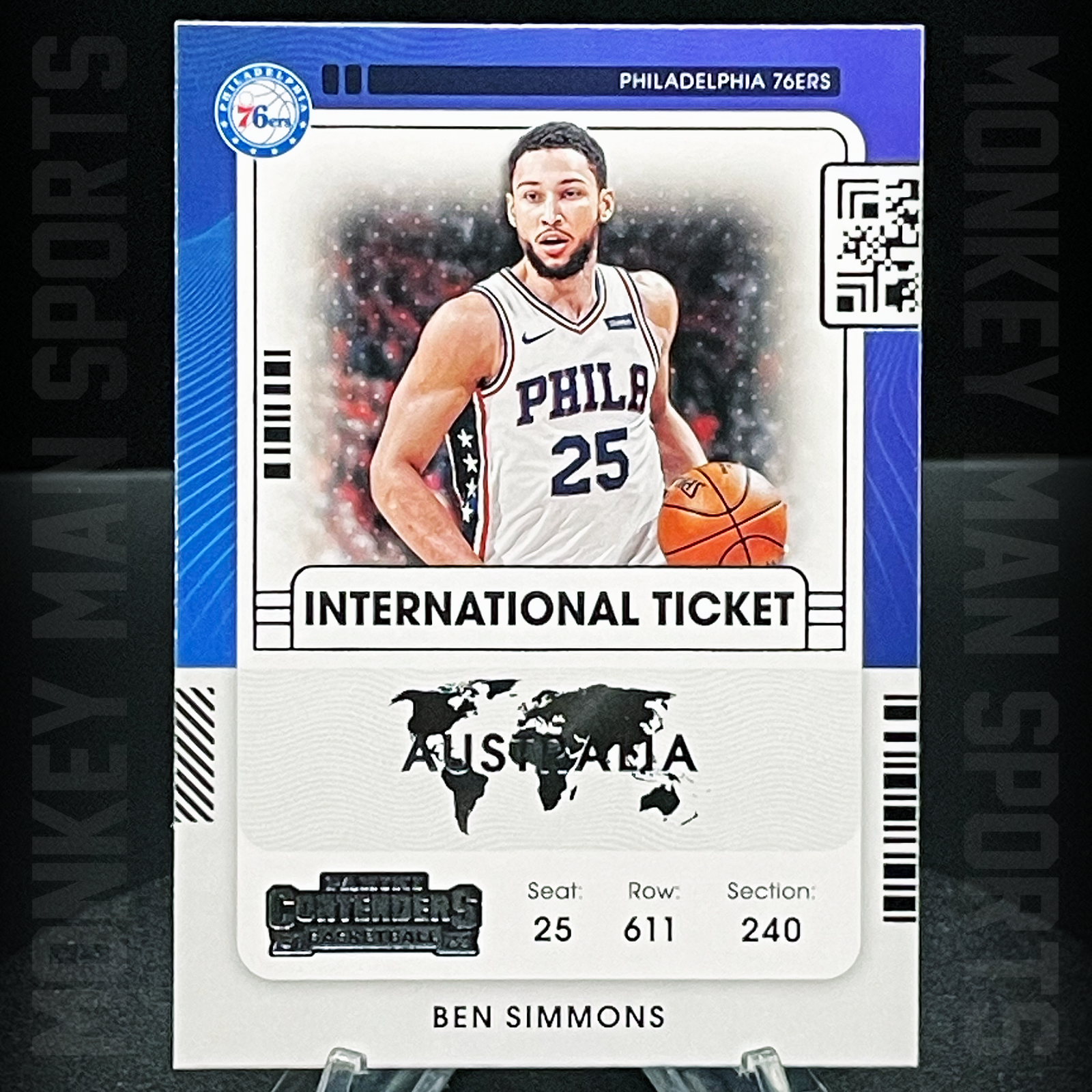 2021-22 Contenders - Ben Simmons - INTERNATIONAL TICKET #5 76ERS MINT