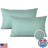 OTOSTAR Pack of 2 Decorative Outdoor Waterproof Throw Pillow Covers 12x20 Inch Garden Pillow Cases Outdoor Pillow Covers Cushion Case Patio Pillow Shells for Sofa Couch Tent Bench Decor (Mint)