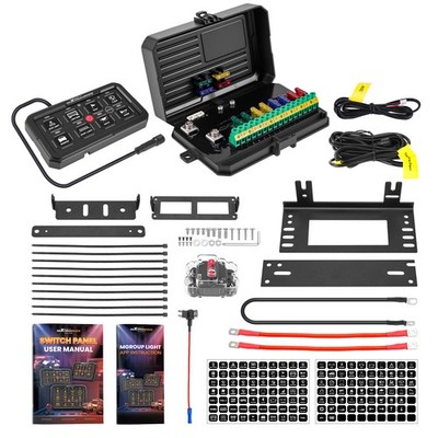 RGB Switch Panel 8 Gang Universal For 4WD Pickup UTV ATV Marine Boat SUV 720W