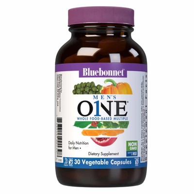 Bluebonnet Mens One Whole Food-Based Multiple 30 растительных капсул