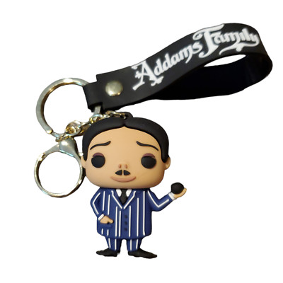Gomez Addams Family Keychain Backpack Buddy Purse School Retro Charm Gift New