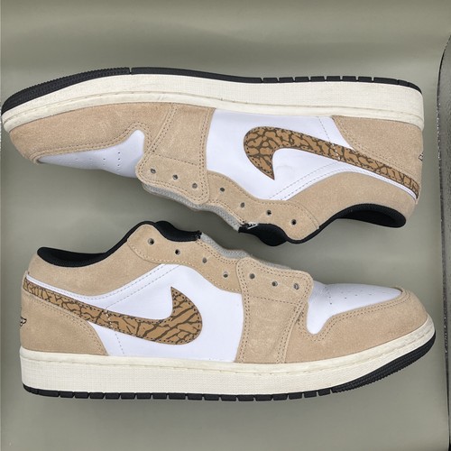 Nike Air Jordan 1 Low SE brown elephant print Sz 12 DZ4130