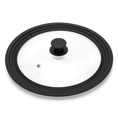 Universal Pot Lid for Cookware Tempered Glass with Heat-Resistant Silicone Rim