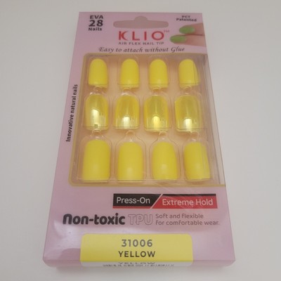 NEW | KLIO Glueless Press-On Nails | Yellow