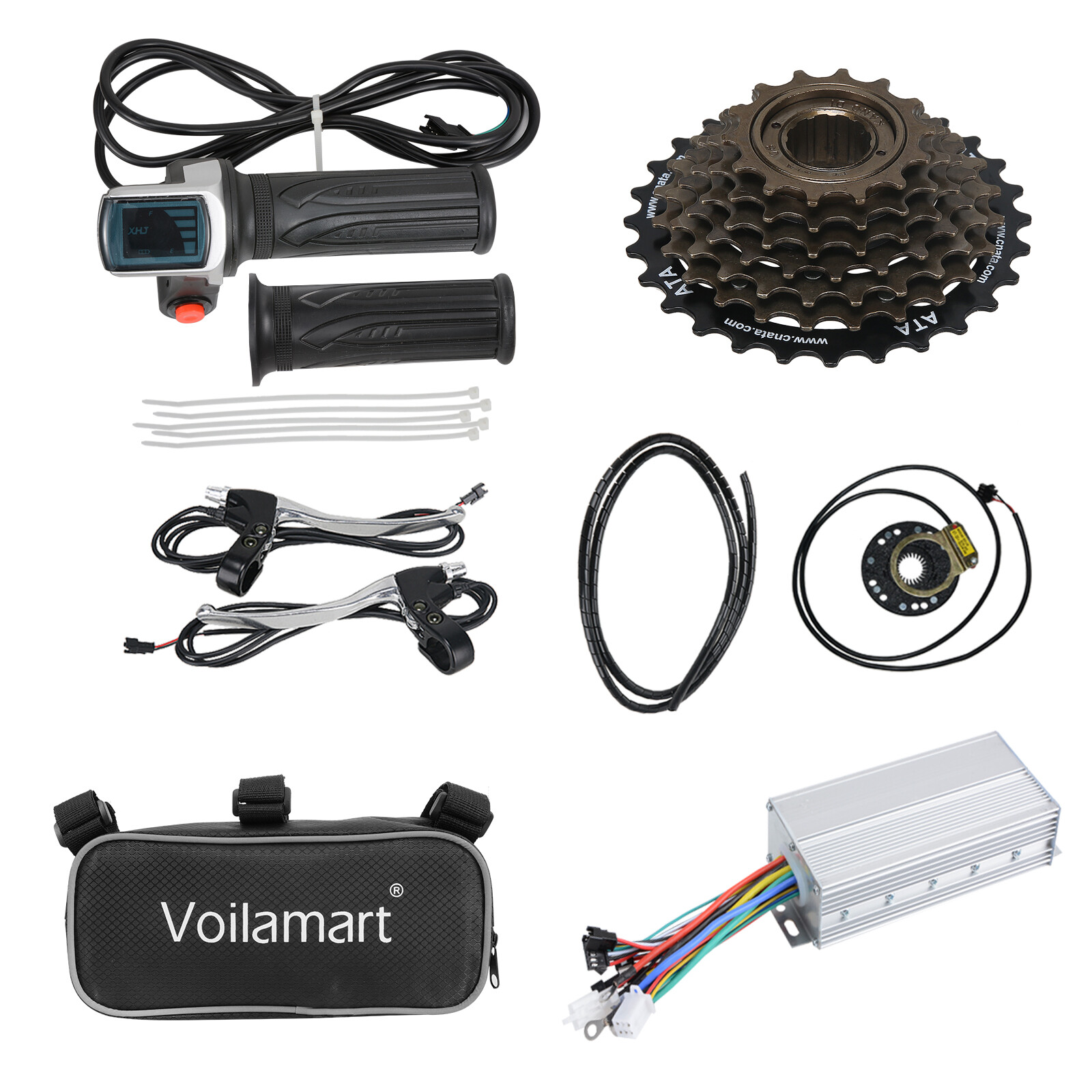 Voilamart 1500W 26" Electric Bicycle Rear Wheel E-Bike Motor Conversion Kit Hub