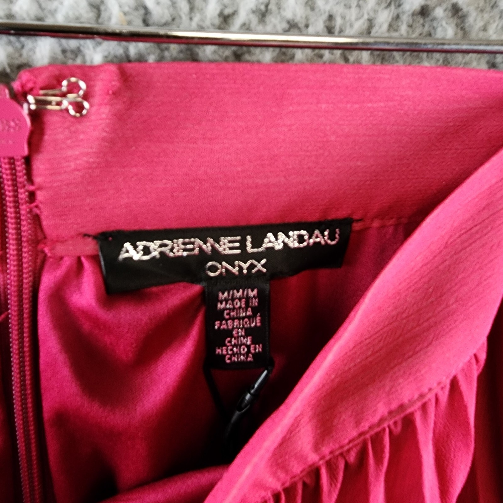 Adrienne Landau Onyx Pleated Skirt Women's M Vivacious Solid Back Zip Closure - Picture 7 of 12